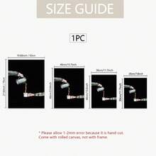 1幅无框帆布海报，手绘咖啡艺术印刷品，抽象咖啡艺术，咖啡主题墙饰，极简主义艺术墙面装饰，适用于客厅、卧室墙面装饰，家居装饰 - 彩色 - 查看 8