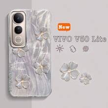 Protector de pantalla para VIVO V50 Lite, película protectora mate, funda de teléfono suave de pluma para V50 Lite, pulsera de cristal con cuentas para V40 Lite, regalo de accesorio de teléfono (cordón, etc.) para cumpleaños, familia y amigos - 3en1 - Ver 6