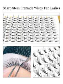 FOXYMEI 12 Reihen Wischige Vorbereitete Fächer Wimpern C/D Krümmung 5D 7D 9D Spike Wimpernverlängerung 8-15mm Hochwertige Wimpernbüschel Importierte Materialien Vorbereitete Volumen Fächer Wimpern Weich Leicht Natürlich Falsche Wimpern Wimpernbüschel, Einzelwimpern, Künstliche Wimpern