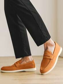 Mocassins respirants et confortables pour hommes, style britannique minimaliste, convenant pour le port casual, les déplacements, les activités extérieures - Été