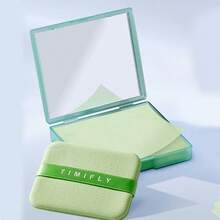 100 张便携式吸油纸，适用于油性皮肤护理，三合一，带镜子、粉扑、吸油纸、薰衣草、栀子花、绿茶、木炭天然柔软面巾纸，香味吸油纸控油纸巾，适用于男士女士旅行用品，方便拿取，吸油纸，美容，护肤品，水疗，自我护理，护肤工具，面部护理，美容师用品，皮肤，洗面奶，面部 - 彩色 - 查看 12