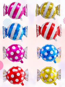 10pcs 18inch Round Candy Balloons Windmill Balloon Lollipop Helium Balloons Christmas Candy Balloon Christmas Decorations Wedding Birthday Party Decorations,Christmas - Multicolor - View 9