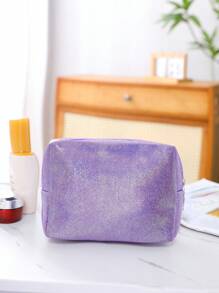 1pc Elegant Star Velvet Octagon Makeup Bag, Portable Handheld Cosmetic Bag, Large Capacity Makeup Organizer Pouch, Gold Star Sparkling Glam Ladies Clutch, Included In Link Is Makeup Bag Set