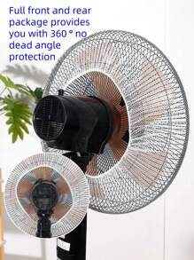 1pc Fan Guard - Anti-Pinch Net, 2025 Best Selling New Model 1pc White/Black Electric Fan Protective Net, Child-Fan Cover, Net, Round Protective Cover, Durable Dust Cover - Essential Cleaning Tool To Meet Home, Apartment And Dorm Dust-Proof Needs