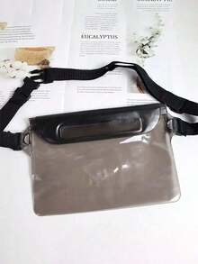 Bolso de playa impermeable, bolso de cintura para deportes al aire libre, bolsa impermeable para teléfono móvil de tres capas con sellado de PVC, ligera y protectora para pantalla táctil para nadar y bucear, accesorio esencial para vacaciones en la playa, campamento y viajes