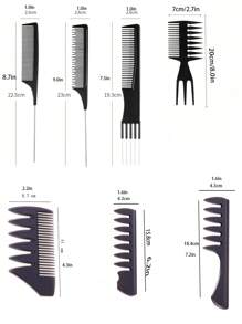 1pc Multi-Functional Comb For Men, Professional Hairstylist Comb For Styling Pompadour, Faux Hawk, Textured Hairstyles, Suitable For All Hair Types, Unisex, PP (Polypropylene) Material, All Season
