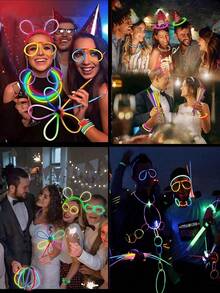 100支装多色荧光棒,派对荧光棒,派对装饰,高品质超亮荧光棒,彩色婚礼荧光棒,持久发光8-12小时,适用于派对、音乐会、酒吧、夜店等各种场合,荧光棒玩具,情人节派对,情人节配饰,婚礼,生日,母亲节,春季装饰,毕业季,派对照明用品,生日礼物,情人节礼物,送给她的最佳礼物 - 彩色 - 查看 7