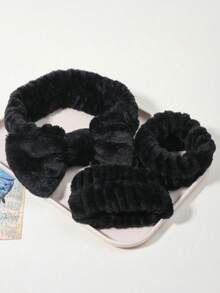 1/6pcs Set Of Soft Facial Headbands, Wristbands, Hair Clips And Scrunchies, Including Washing Face Scrunchie, Headband, Wristband, Fluffy Hair Scrunchie And Flower Hair Clip, Makeup Headband And Wristband, Fluffy Makeup Headband For Washing Face, Skincare Headband, Beauty, Skincare Products, Spa, Self-Care, Skincare Tools, Facial Care, Beauty Supplies, Skin, Facial Cleanser, Face - Multicolor - View 9