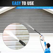 Vandise Cordless Wireless High Power Pressure Washer Jet Wash Car Patio Cleaner With Li-Ion Battery, Adjustable Nozzls, Accessories, 5M Hose Cordless Pressure Washer, 21V Portable Electric Pressure Washer, 45Bar/6534PSI, With A 5 - Meter Flexible Hose And 1 * 1500mAh Battery, Used For Car Washing, Cleaning, And Irrigation. - 白色 - 查看 4