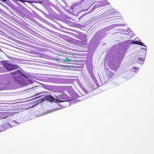 Adidas 女士直筒运动短裤 HG6883，夏季 - 紫色 - 查看 3