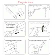 UPZIGS 50 Pcs Empty Cuticle Oil Pen, 3ml Travel Size Nail Oil Pen Bulk, Disposable Twist Pens With Brush No Leak, DIY Nail Care Kits For Nail Salon