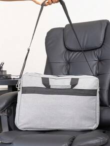 Mala Original Para Laptop Bolsa De Couro De 9 , 7 Polegadas / 12 , 9 13 , 3 15 , 4 MackBook Air Pro Notebook Portátil iPad Computador Mesa 0Maleta Bolsa Pasta Para Notebook 15 Executiva Macbook Kx06 - Cinza Claro - Visão 4