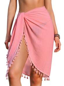 Women Beach Sarong Bathing Suit Wrap Skirt Sheer Bikini Swimsuit Cover Ups For Swimwear For Dress - Shape - View 21