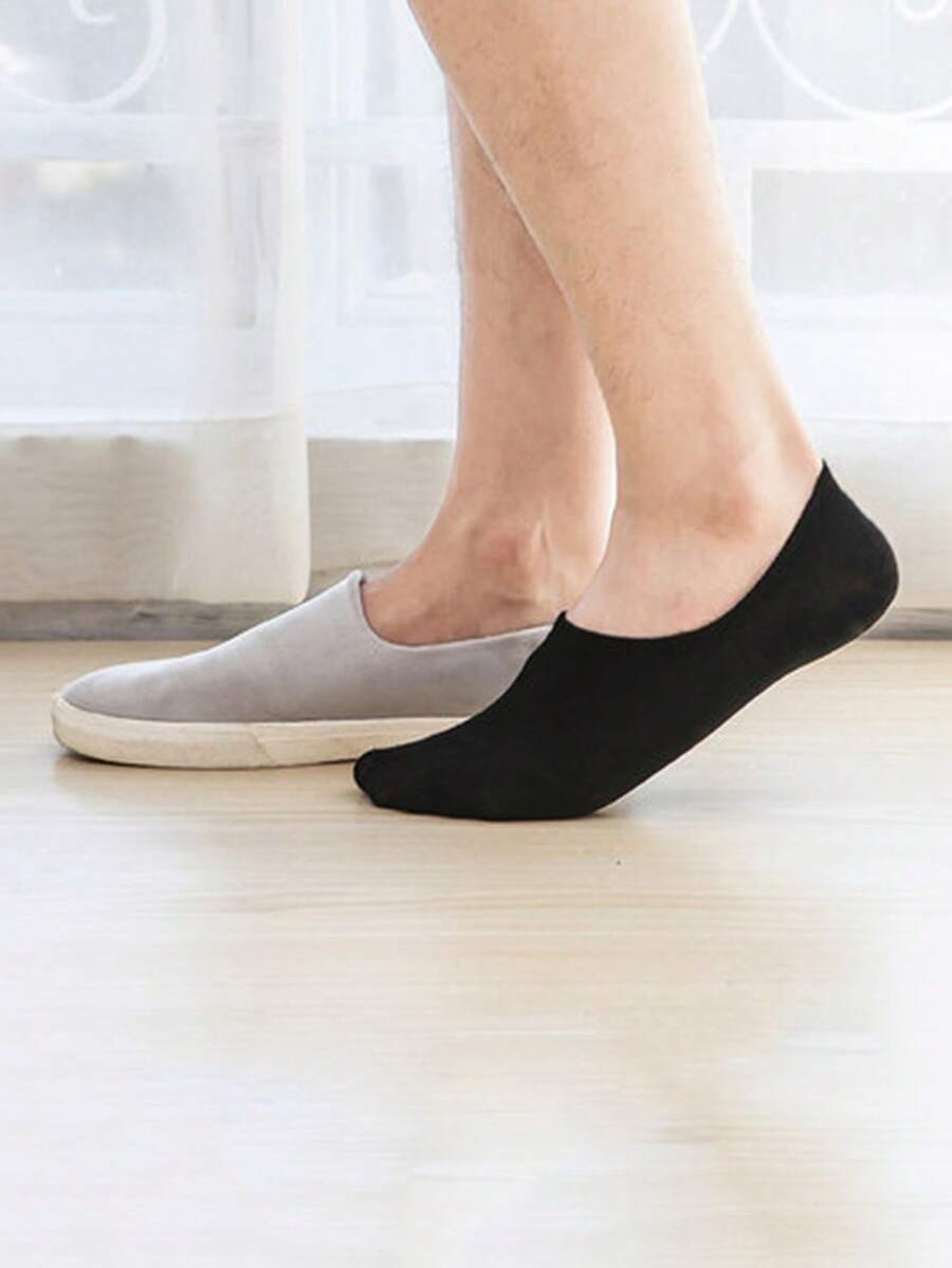 10/5 paires de chaussettes de bateau d'été décontractées pour hommes, chaussettes courtes fines pour la cheville, anti-glissement et absorbantes, multicolores - Multicolore - Voir 1