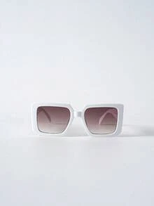 Tropiscape 1pc Women Polygonal Fashionable Party Fashion Glasses Suitable For Beach Outdoor Photography Shades Beach Accessories Beach Accessories For Women Glasses Shades Basics Fall Winter Women Outfits Clothes Business Casual Gifts Winter Gifts Cottagecore,SummerOutfit - Multicolor - View 5