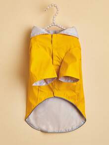 Jas Hujan Berkerudung Warna-warni Permen - Warna-warna yang Terinspirasi Dopamin untuk Mencerahkan Hari Hujan, Aksesori Luar Ruangan Penting untuk Hewan Peliharaan - Kuning - View 3