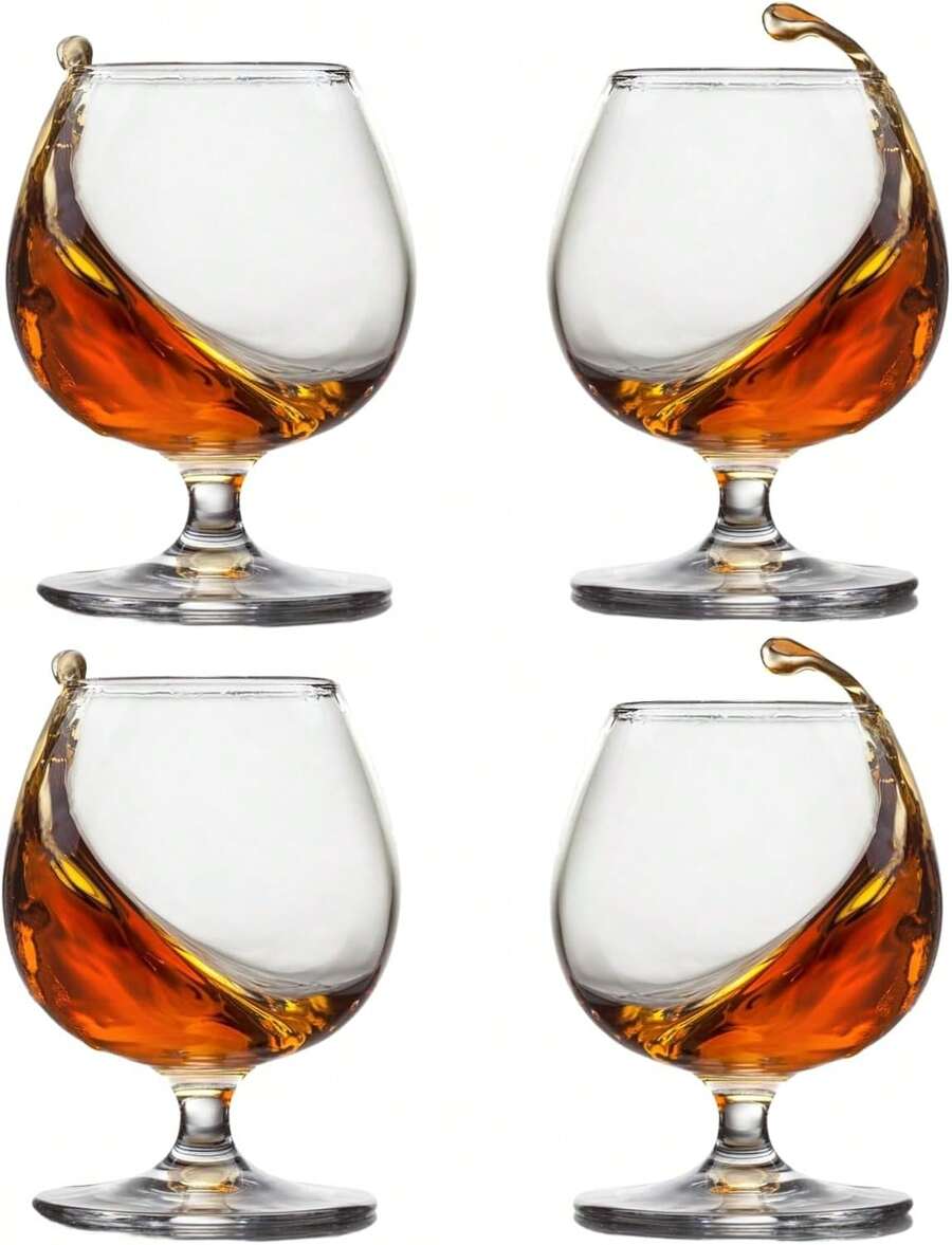Ninesung Whiskey Glasses Set Of 4, Bourbon Glass, Old Fashioned Glasses, 11.5 Oz Short Stem Wine Glass For Spirits, Vodka, Scotch,Cognac, Brandy, Cocktails For Easter Sunday - Set Of 4 - View 1
