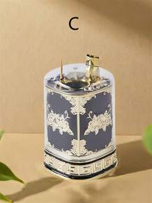 1pc网红高端按压式牙签盒家用客厅餐厅自动弹出牙签筒欧式时尚创意牙签筒收纳盒