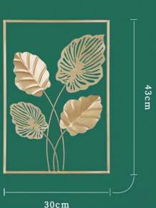 1pc Nordic Metal Leaf Iron Wall Hanging Decor, Plant Ginkgo Palm Maple Leaves Wall Pendant Mural Living Room Bedroom Home Decoration Room Decor Bedroom Decor Wall Decor