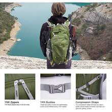 MOUNTAINTOP 40L Hiking Backpack,Lightweight Travel Backpack For Men Women Outdoor Backpacking, Camping - 40l-army Green - View 3