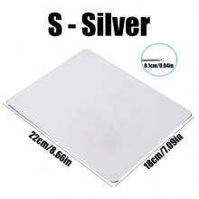 3-Size Aluminum Alloy Gaming Mouse Pad (S/M/L: 26x21-31x26cm) - Smooth Glide & Cooling, Ultra Thin To Large