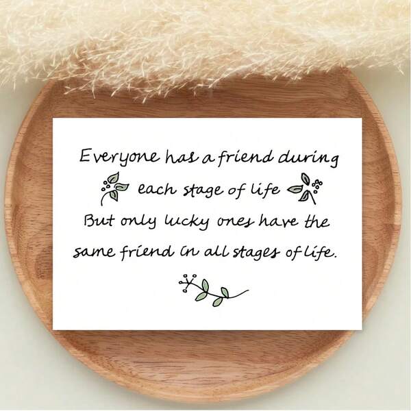 1 pièce Carte de vœux pour amitié durable, Amitié à tous les stades, Carte d'anniversaire pour amie, Carte pour meilleurs amis pour toujours, Carte vierge pour amis