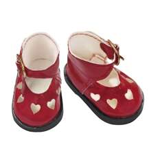 1 Pair Vintage Sweet Style Heart Hollow Out Small Leather Shoes Suitable For 14 Inch Doll, Multi-Color Fashion Cute Elegant, Suitable As Gift For Children's Day, Birthday, Festival For Kids