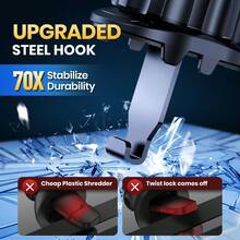 TOPK 适用于 Mag-Car 手机支架，[20 个超级磁铁] 磁性车载手机支架，汽车出风口手机支架，免提手机支架夹兼容 15 14 13 Pro Plus Max Mini Mag 手机壳兼容 、Android 手机，生日、家人、朋友的礼物汽车配件