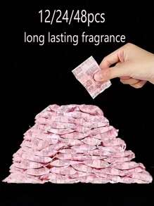 48 pezzi di bustine profumate con design floreale per deodorare l'armadio - impermeabili, resistenti alla muffa, profumo di lunga durata, facili da usare, essenziali per l'organizzazione della casa e dell'armadio, in materiale plastico, perfette per rinfrescare armadi e stanze (a causa di lotti diversi, la nostra confezione potrebbe avere stampe o essere senza. Ci scusiamo per qualsiasi inconveniente)