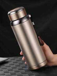 1pc 35OZ Matte Stainless Steel Insulated Leak-Proof Vacuum Water Bottle, Suitable For Car, Daily Use, Travel And Gifts, Durable Portable Latte Coffee Cup, Travel Drinking Cup, Iced Tea Cup, Thermal Flat Bottom Cup, Can Be Purchased Separately With Cup Sleeve