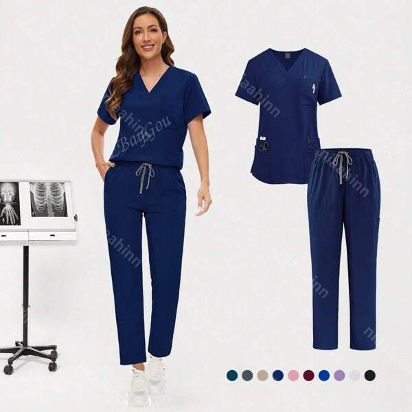High Quality Scrub Uniform Jogging Pants Pet Grooming Doctor Work Clothes Health Care School Accessories Nursing Workwear