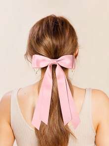 5 chiếc kẹp tóc nơ satin, kẹp tóc nơ màu trơn, dây buộc tóc nơ dễ thương, kẹp tóc kim loại, kẹp tóc càng cua cho nữ và bé gái, phụ kiện tóc, đồ dùng học tập, phụ kiện đội đầu, ghim cài tóc - Nhiều màu - Xem 4