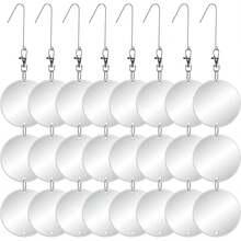 Juego mejorado de discos ahuyenta pájaros - 24 discos grandes - Reflectores de doble cara altamente reflectantes para ahuyentar aves - Mejor para mantener alejados a la mayoría de los pájaros como carpinteros y palomas - 1 - Ver 1