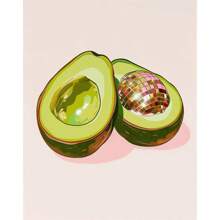 1PC Fashion Pink Disco Lemon Grape Apple Cherry Strawberry Poster Print Fashion Wall Art Picture Decor Frameless Canvas Painting Optional Frame ,Wall Art With Frame