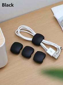 3PCS Multi-Color Silicone Headphone & Charger Winding Buckle Set, Reusable Multi-Purpose Cable Tie Data Cable Organizer, Multipurpose Cable Organizer For Wires And Cables, Grocery Bag Ties, Easy To Use Multifunctional Home And Travel Accessories - Multicolor - View 5