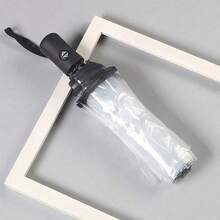 1pc Automatic Transparent Folding Umbrella, Waterproof, Portable Rain Gear, Travel Umbrella Transparent Umbrella, Is An Ideal Gift For Friends. Summer Cooling, Beach, Travel, Spring Summer Picks, Brides Maid Gifts, Room, Bedroom Decor, Bedroom Decor, Beach, Travel, For Men, For Women, Vacation,Cute Stuff,Mother's Day Gift,Bedroom Decor,Garden,Kitchen Decor,Summer,Beach,Travel Essentials,Room Decor,Squishy,Graduation - Multicolor - View 13