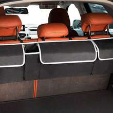 Large Car Boot Organiser Back Seat Hanger Tidy Storage Bag Pocket Hanging Pouch - Black - View 7