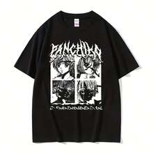 Panchiko DEATHMETAL Album Graphic Print Tshirt  Wo Hip Hop Oversized T Shirt Male Vintage T-Shirt 's Casual Cotton Tees_T-Shirt For Women, 220g Cotton Casual Graphic Tee Lightweight Yet Durable Crew Neck Shirt For Beach Trips, Airplane Travel, Weekend Getaways, Or Road Adventures, Stylish And Comfortable Summer Outfit With Loose Fit For Maximum Comfort, Aesthetic Worthy Graphic Tee For Photos And Reels - màu đen - Xem 1