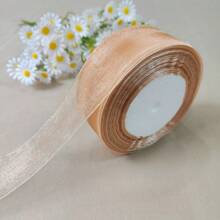 1 Roll 4cm Wide 45m Length Luxury Tulle Ribbon Bowknot Organza Fabric Flowers Gift Wrapping Sewing Accessories, For Birthday Party, Bridal Wedding, Holiday Gift, Rainbow Sheer Organza Ribbon, Width 1.57 Inch, Length 45m, Multi-Color, Suitable For DIY Rose, Fresh Flower Gifts Packaging, Wedding Party Bows, Applicable For Bouquets, Hair Accessories, Christmas And Easter Party Decoration, Valentine's Day Gift Wrapping, Bohemian Style, Wedding Ceremony Venue Decor, Bridal Shower