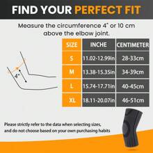 كم ضاغط للكوع لرياضات التنس والجولف ، دعم وحماية لمفصل الكوع، مناسب للرياضة والياقة البدنية وتمارين رفع الأثقال قطعة واحدة