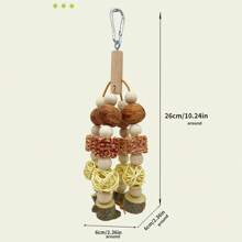 1 Peça Brinquedo de Mastigação para Papagaio, Bola de Videira de Madeira de Pimenta de Sichuan, Fruta para Roer, Subir, Suporte, Poleiro, Acessório, Suprimentos de Brinquedo para Pássaro de Estimação