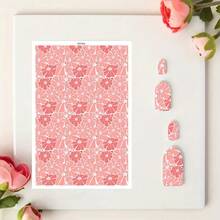 1pc Ultra-Light Water Transfer Paper With Colorful Flower Patterns – Perfect For DIY Ceramic Earrings, Jewelry & Polymer Clay Crafts, Blue & White Checkered Design, Craft Transfer Paper | Tropical Design | Intricate Designs - Multicolor - View 27