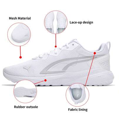 Puma 男女通用全天活跃基本系列休闲鞋，舒适网眼低帮运动鞋 386269-02