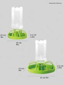 1pc Automatic Small Pet Water Feeder, Turtle Water Bowl - Green - View 2