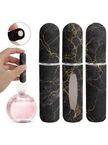 1/4 szt. - Miniaturowa butelka z rozpylaczem do perfum, którą można napełniać, przenośny atomizer, perfumy w sprayu, etui z pompką do podróży i wyjść, butelka perfum