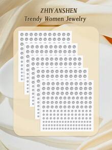 165pcs Non Piercing Fake Nose Lip Sticker Disposable Belly Eyebrow Lip Piercing Jewelry Non Piercied Earring Button Stickers - Face Sticker - View 14