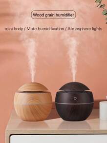 1PC Wooden Cool Mist Humidifier Aroma Diffuser For Room With Colorful Ambient Lighting, Ideal For Home,Office,And Car , Aroma Air Diffuser With Colorful Change Diffuser For Car, Office And Babies. Purifier Humidifier For Bedroom Room Decor