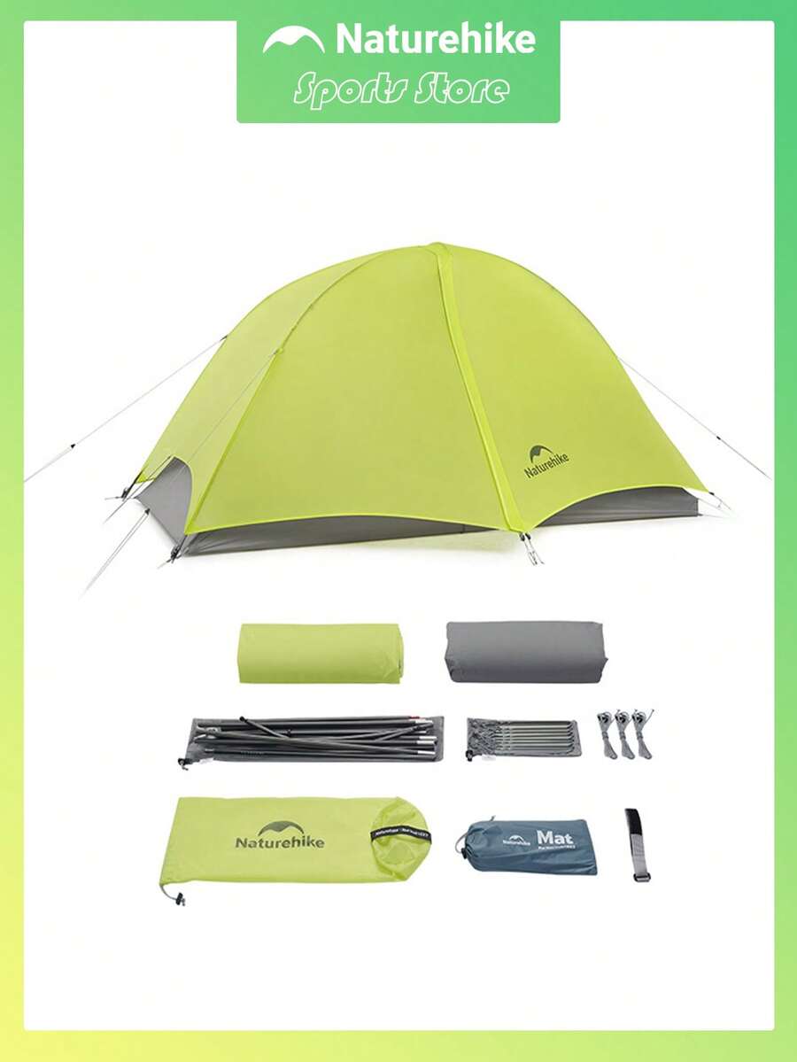 Naturehike Star Trails EXT 徒步帐篷，单人，10D 尼龙，露营旅行 - 芥末黃 - 查看 1