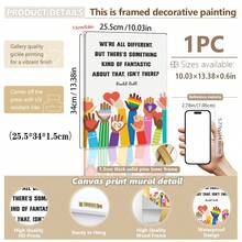 1 件，帆布挂画，带框，防水，教室装饰，教师墙面艺术，平等海报，儿童可打印艺术，同性恋，女孩力量，LGBTQ，包容，励志名言，墙面艺术，海报，LGBT - 彩色 - 查看 17