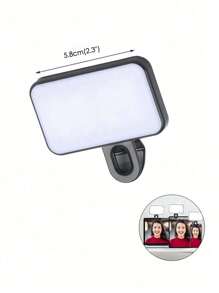 3 bucăți de lumină inelară reglabilă pentru selfie în 3 culori, potrivită pentru telefon mobil, cameră, videoconferință, lumină de umplere pentru streaming live, laptop, machiaj și selfie cu clip, lampă LED mini portabilă, reîncărcabilă USB